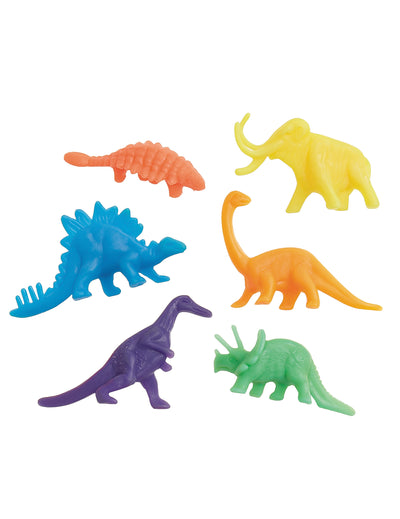 12 muovista dinosaurusfiguuria