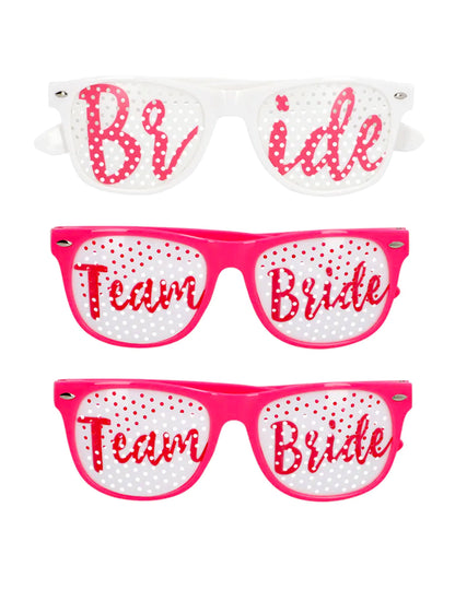 3 kpl Team Bride ja Bride to be -lasit aikuisille