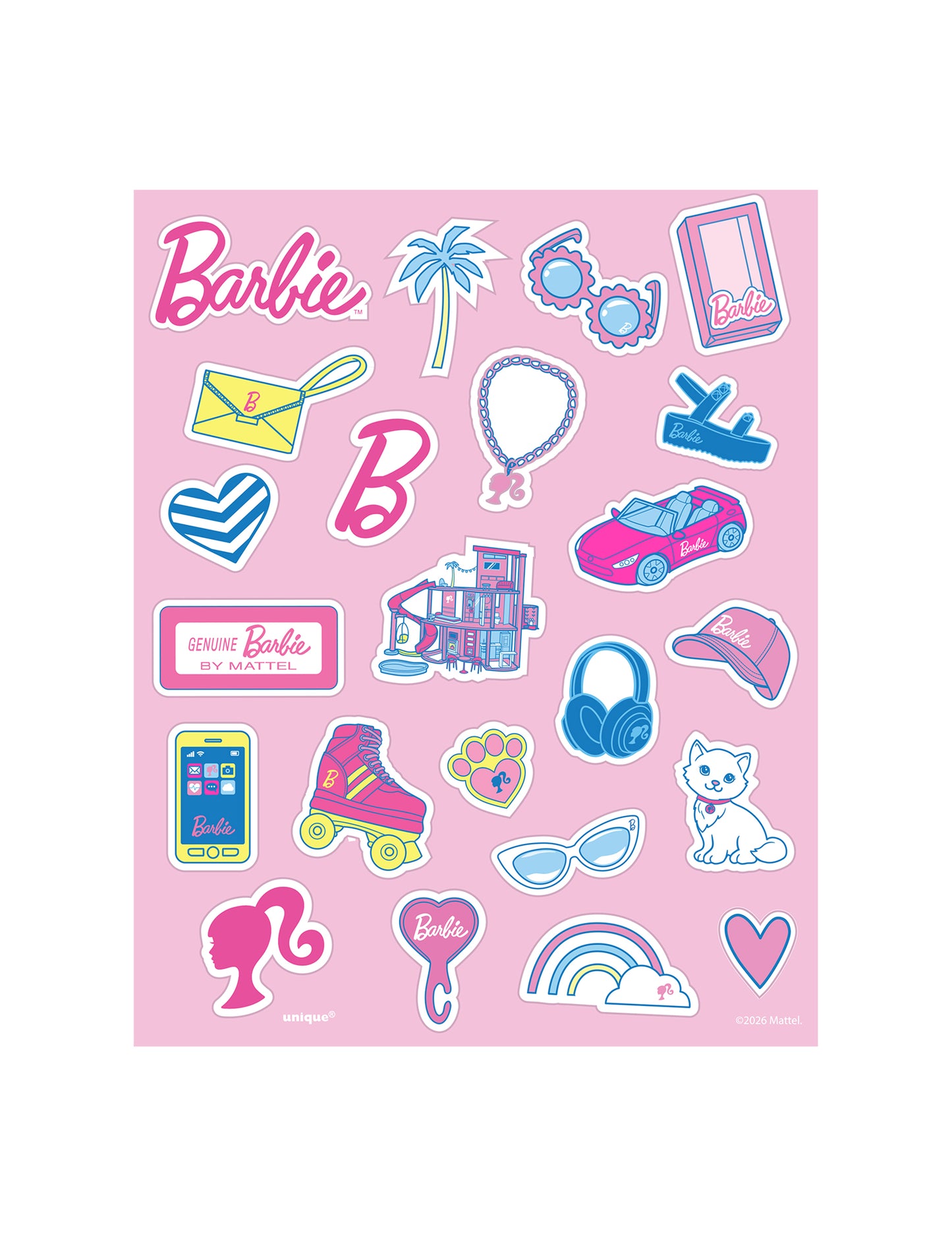 4 arkkia Barbie™-tarroja