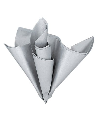 5 arkkia hopeanväristä metallinhohtoista silkkipaperia