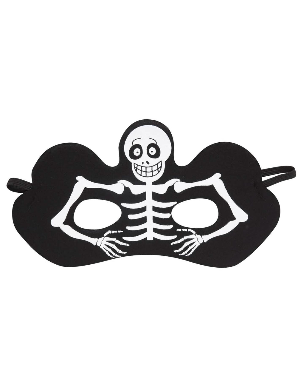 musta aikuisille tarkoitettu luurankomaski valkoisella kuviolla halloween