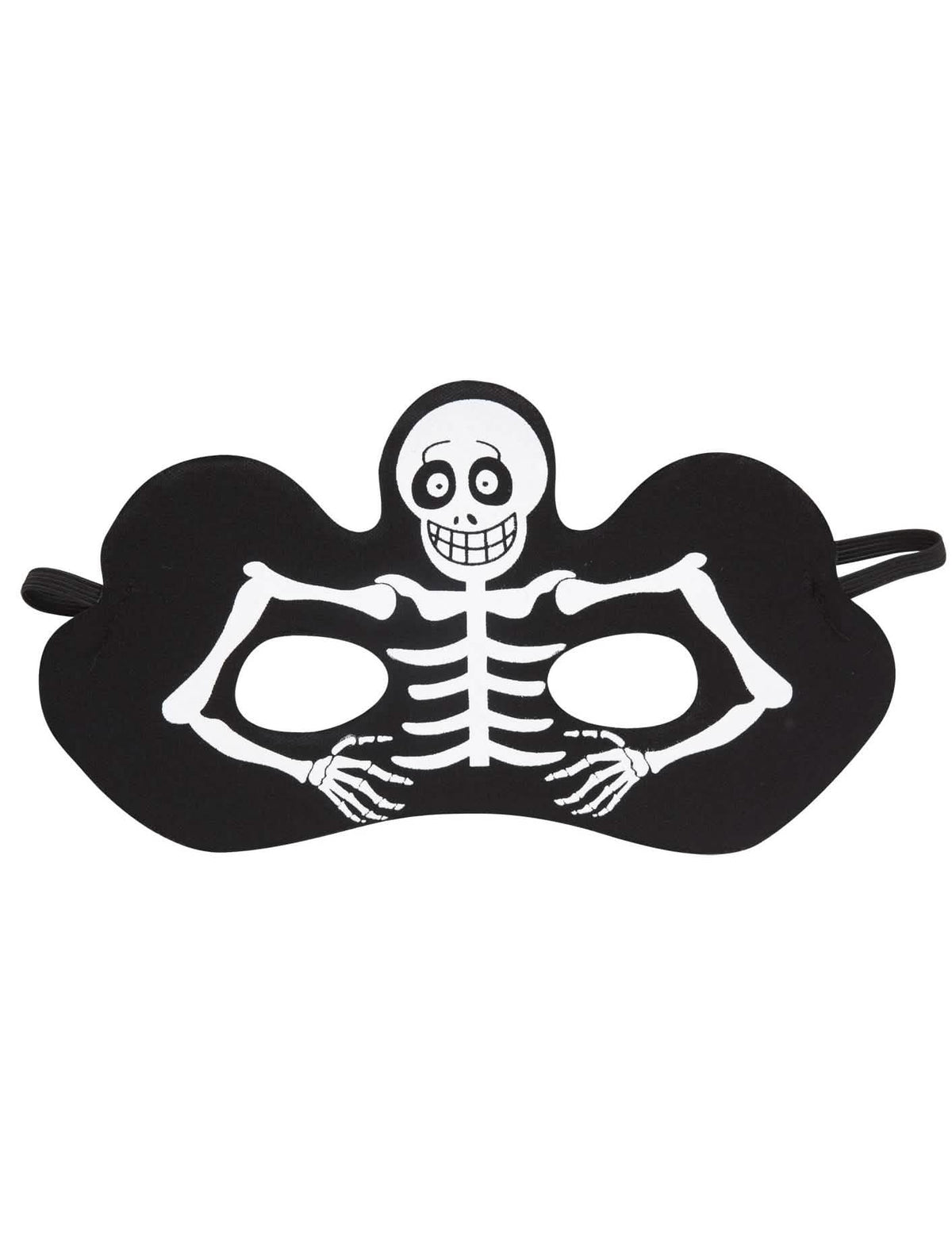 musta aikuisille tarkoitettu luurankomaski valkoisella kuviolla halloween