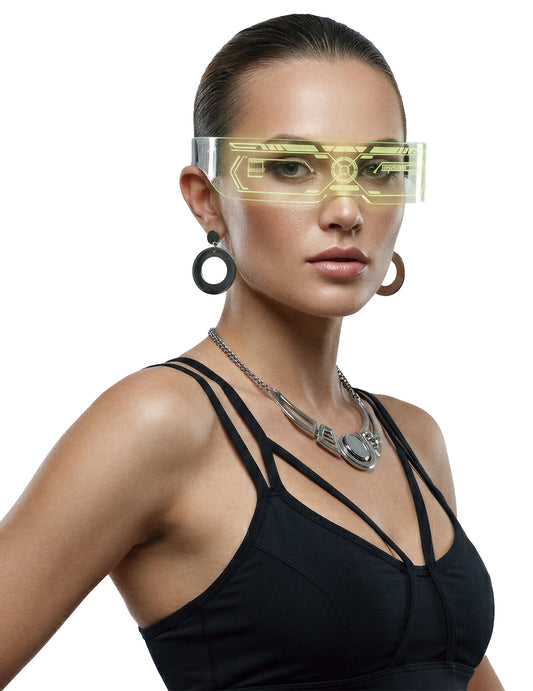 Futuristiset lasit LED-valoilla