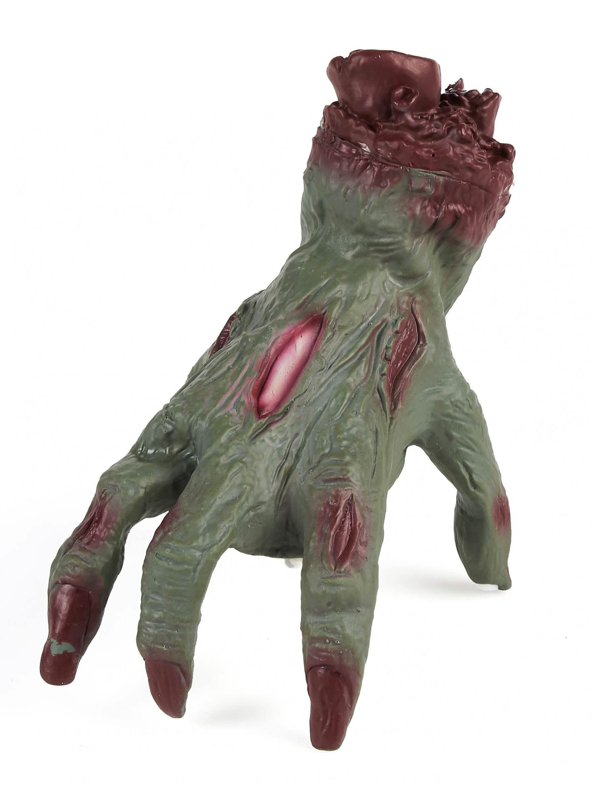 Halloween-zombien käsi vihreä ja verinen äänellä ja liikkeellä