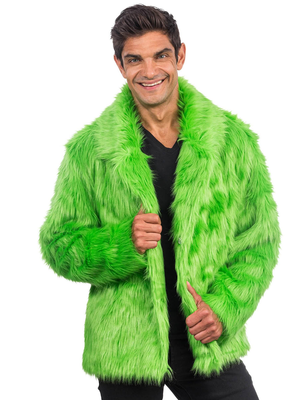 Manteau en fausse fourrure pour adulte vert