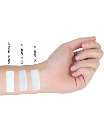 Comparaison des textures sur la peau du maquillage à l'eau blanc
