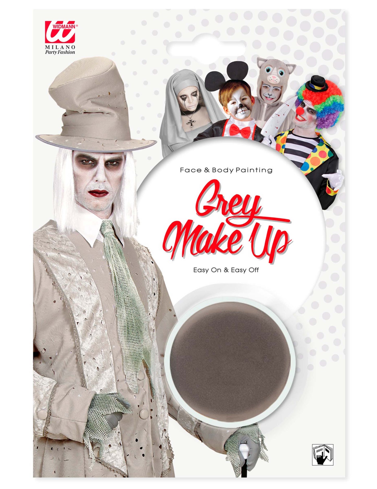 Maquillage pour visage et corps pour adulte et enfant gris