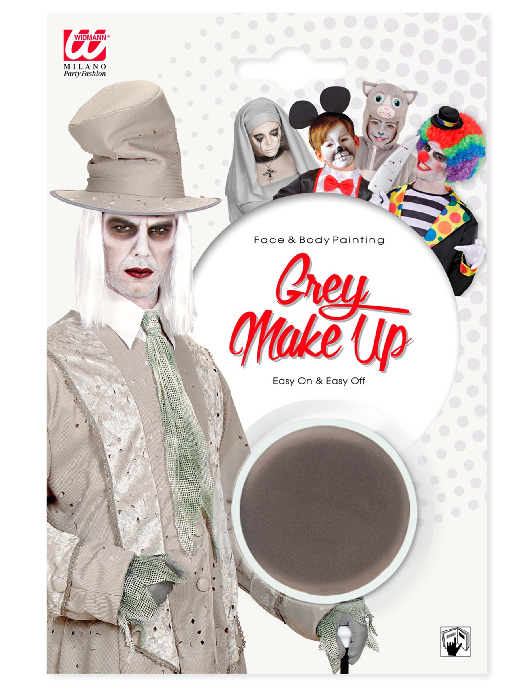 Maquillage pour visage et corps pour adulte et enfant gris