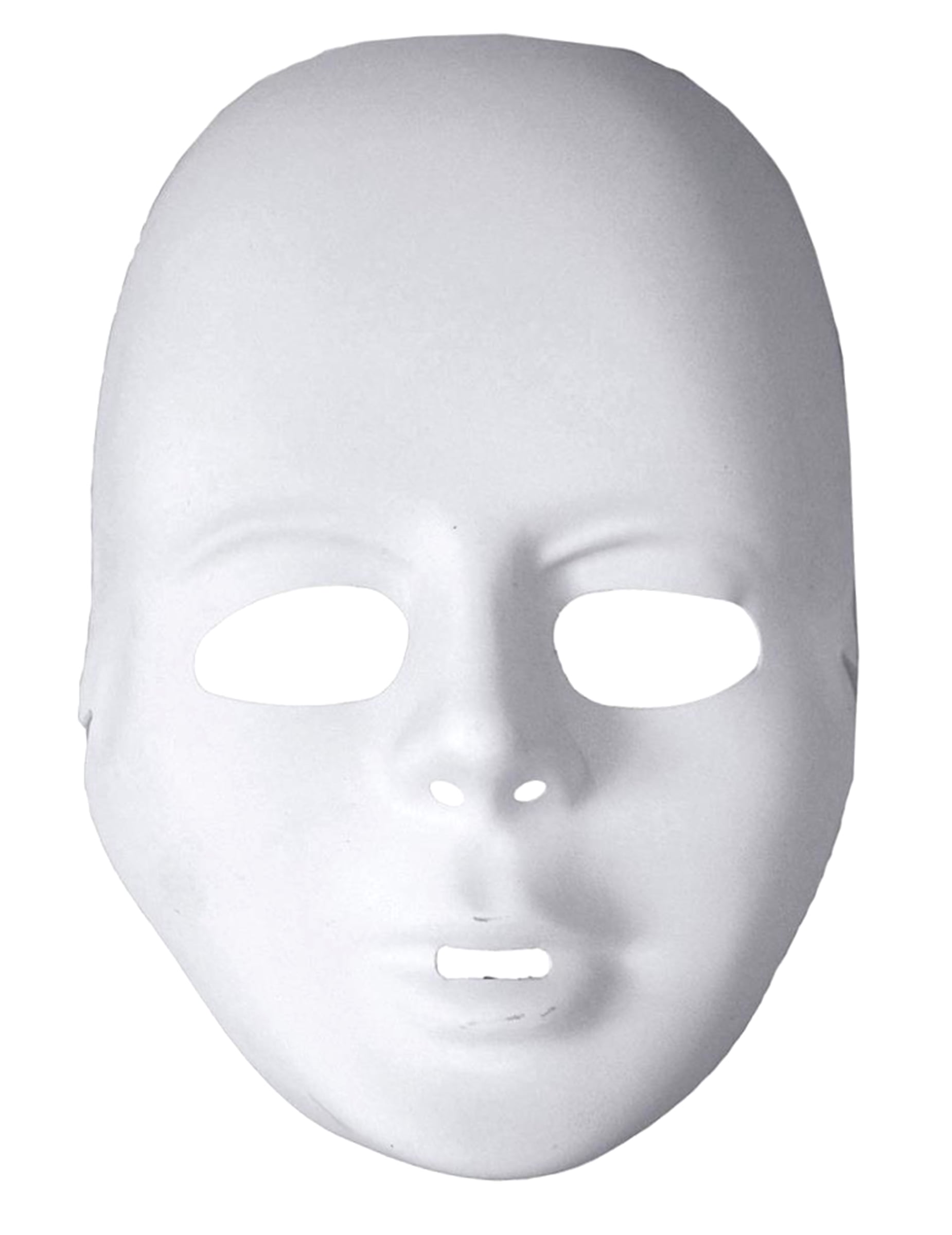 Masque blanc en plastique pour adulte blanc