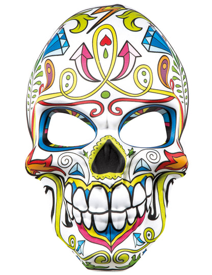 Vue de face du masque dia de los muertos