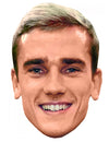 Masque en carton Antoine Griezmann pour adulte avec visage réaliste souriant