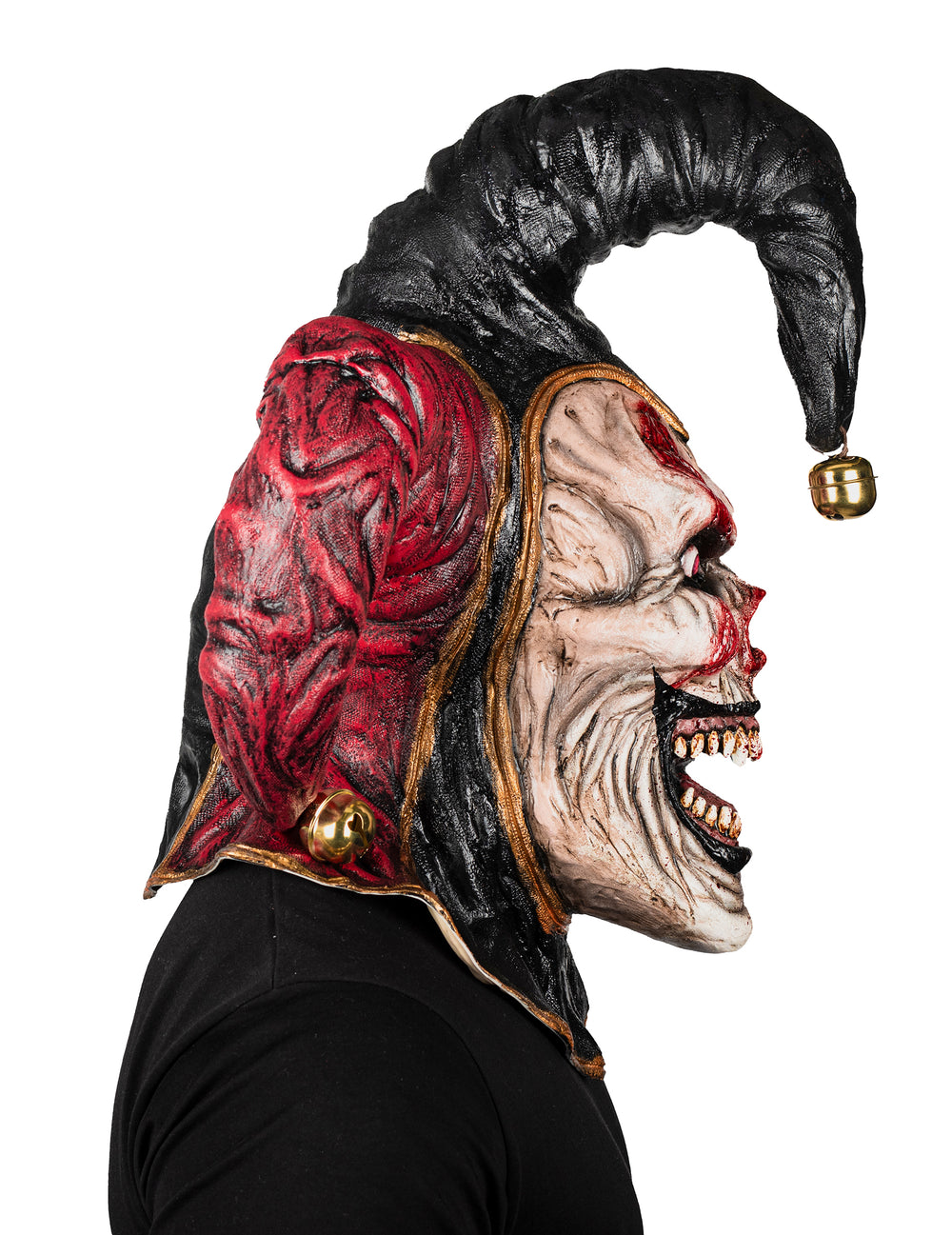 Vue de profil du masque intégral joker démoniaque