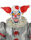 Masque latex clown pour adulte rouge blanc et bleu