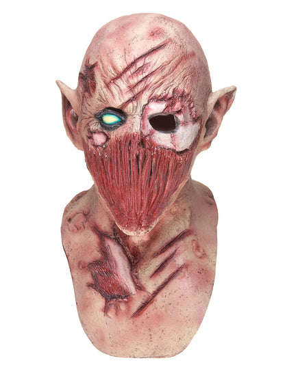Vue de face du masque latex démon hurleur