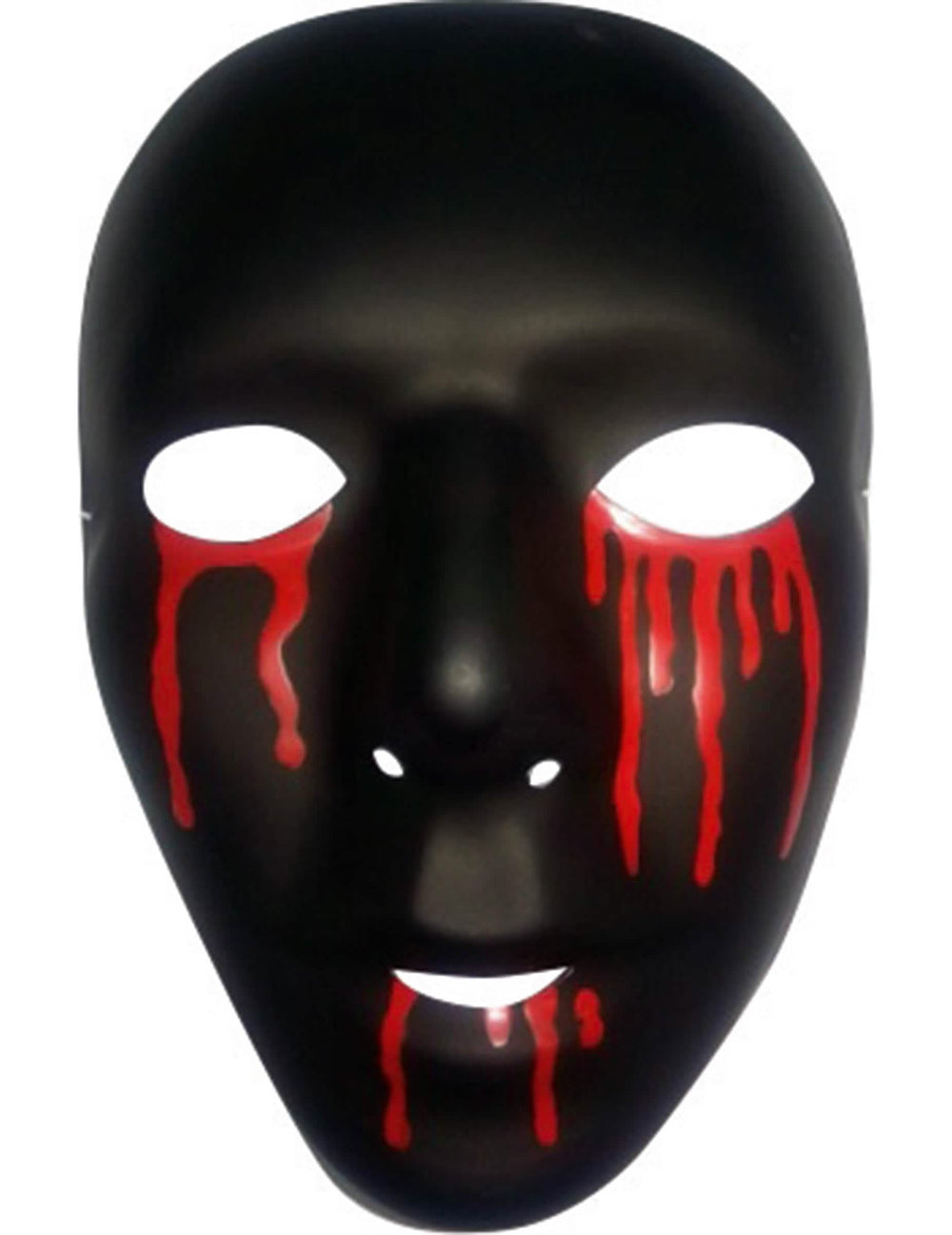 Halloween-naamari miehille musta punaisilla veritipoilla