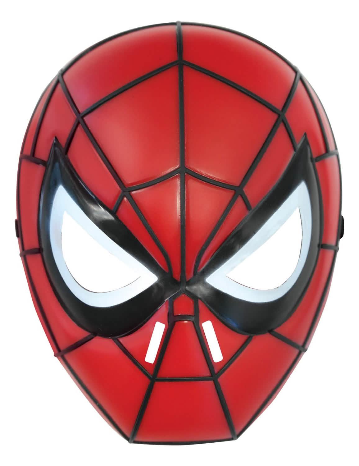Jäykkä Spider-man Ultimate -naamio lapsille, punainen mustilla hämähäkinseiteillä