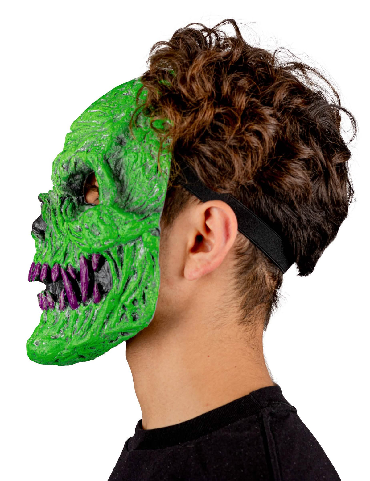 Vue de profil du masque squelette démoniaque