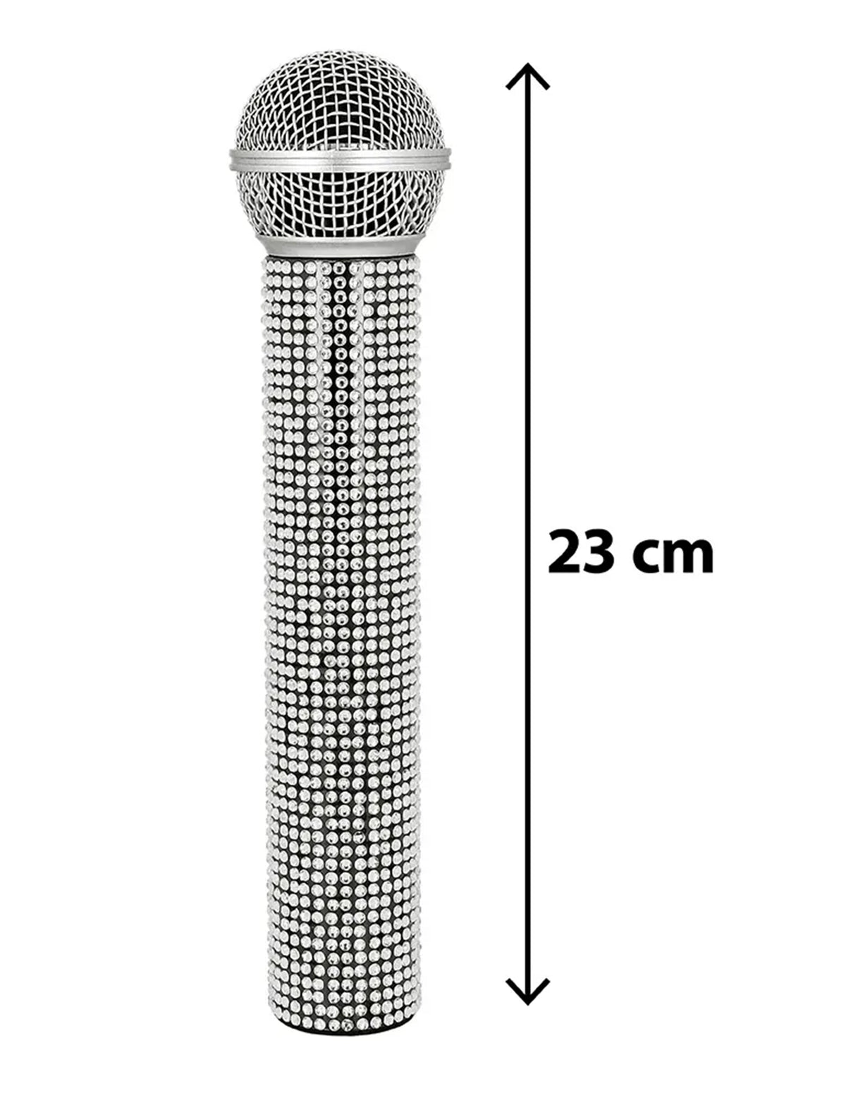 Hopeinen strassimikrofoni 23 cm