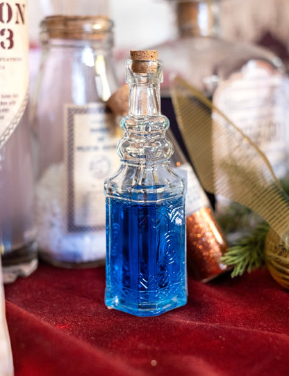 Fiole en verre vintage avec bouchon 12 cm