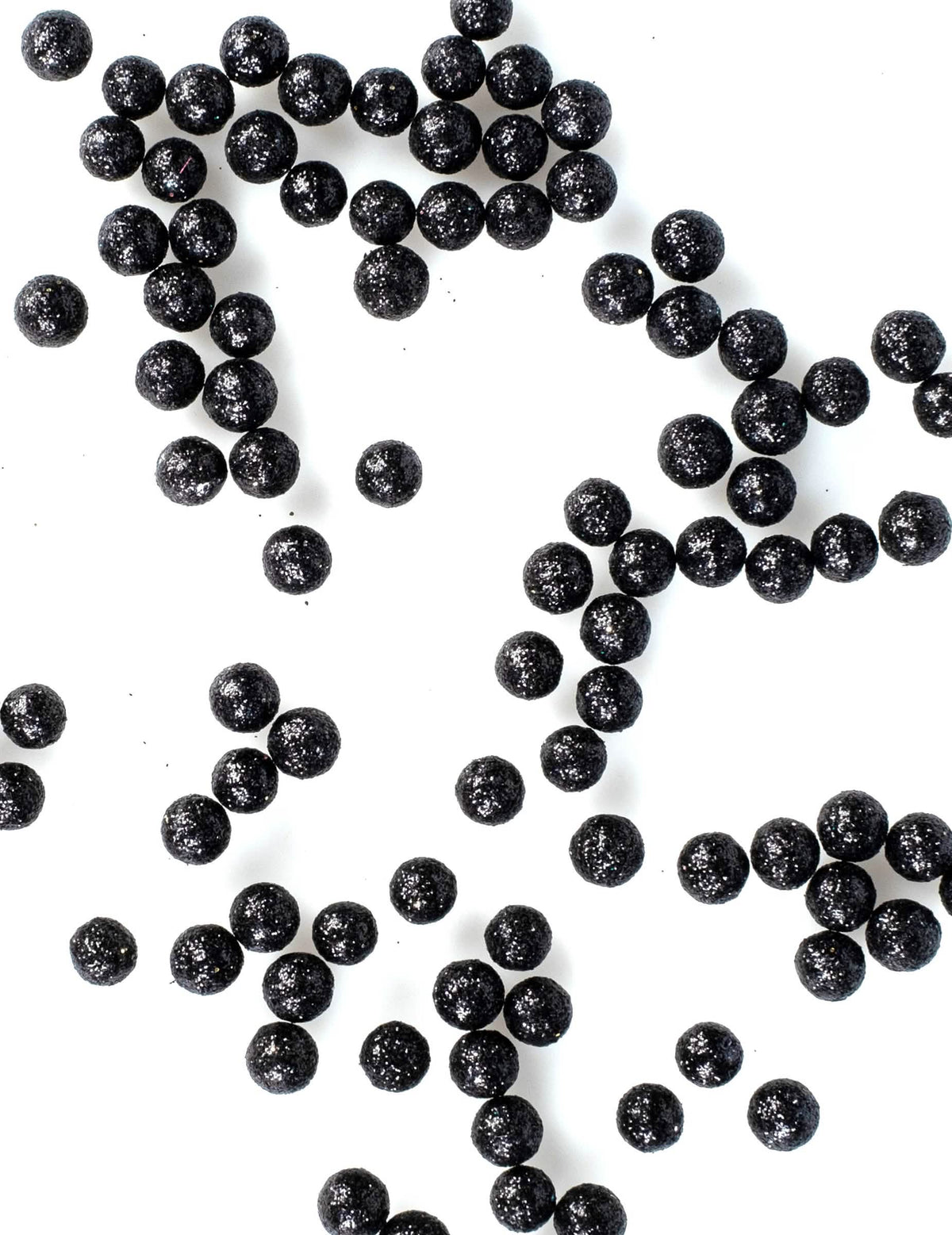 Mini boules pailletées confettis de table chic pour fête noires
