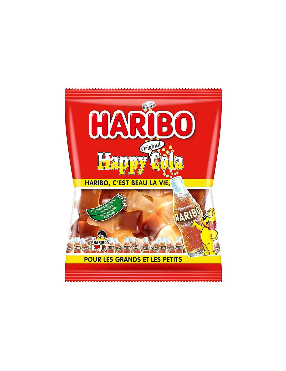 Haribo Happy Cola -karkkipussi lapsille ja aikuiset punainen