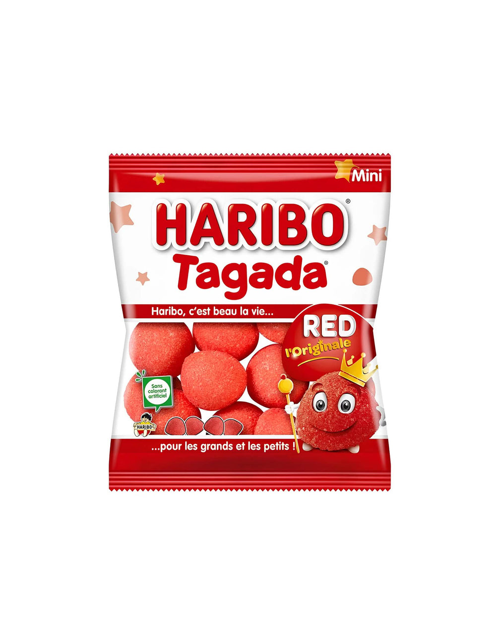 Mini sachet de bonbons Haribo Tagada pour enfant rouge