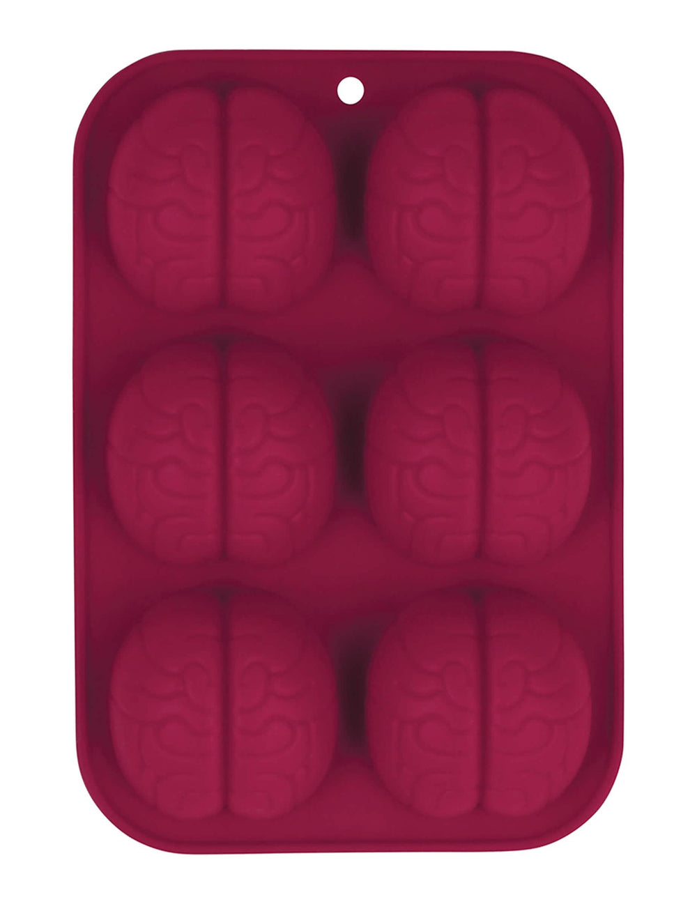 Vue de face du moule silicone 6 cerveaux
