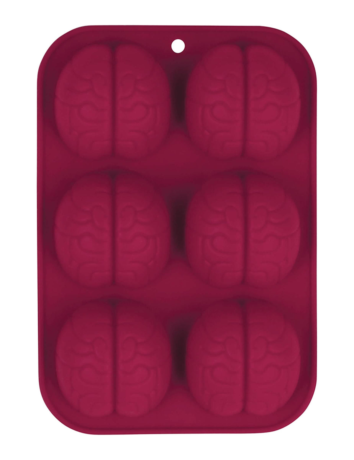 Vue de face du moule silicone 6 cerveaux