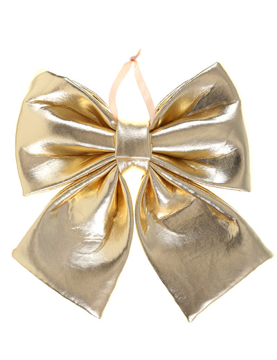 Kultainen metallinhohtoinen rusetti 21,5 x 25 cm