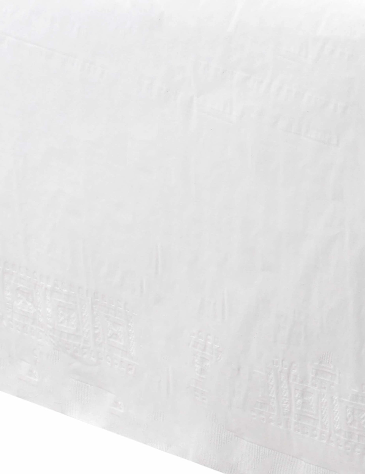 Nappe blanche en papier doublée rectangulaire