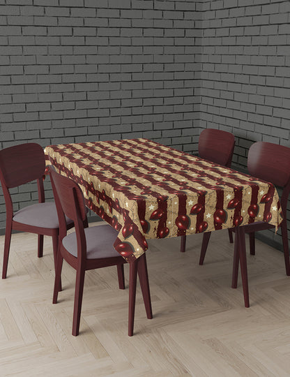Mise en situation sur une table de la nappe en plastique circus terrifiant