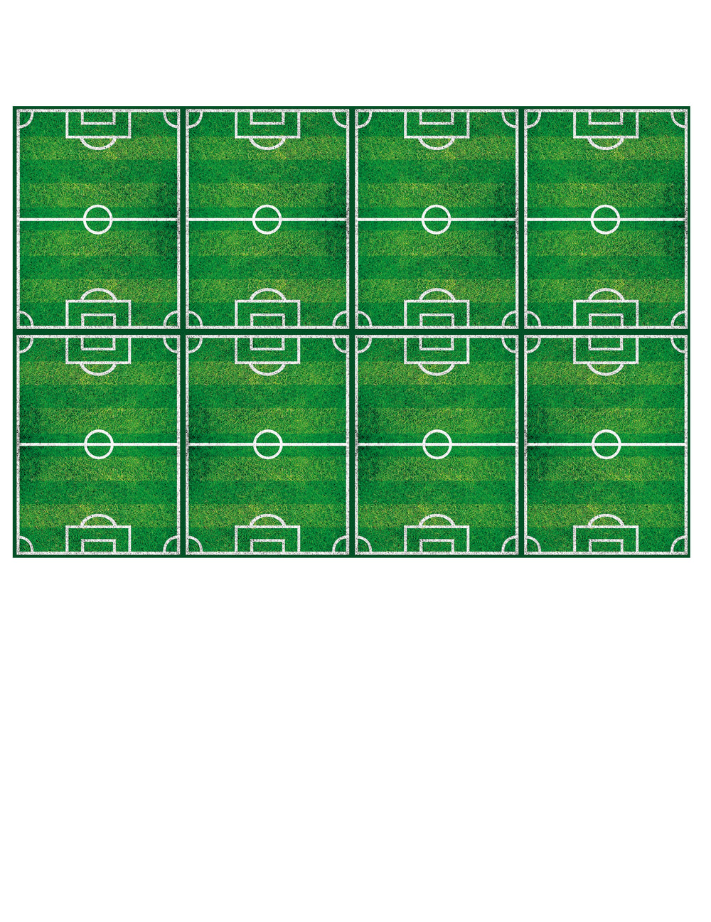 Nappe en plastique football pour fête verte motif terrain de foot