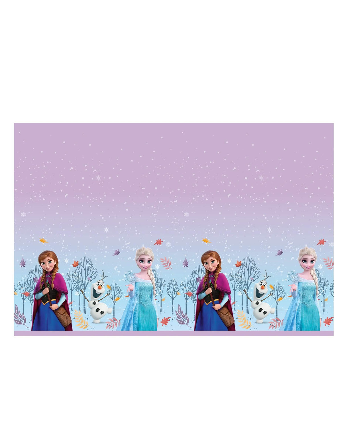 Nappe en plastique La reine des neiges Frozen Idyllic Wonder pour enfant lilas avec Anna Elsa et Olaf