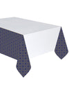 Nappe en plastique mille et une nuits bleue et dorée à décor étoilé