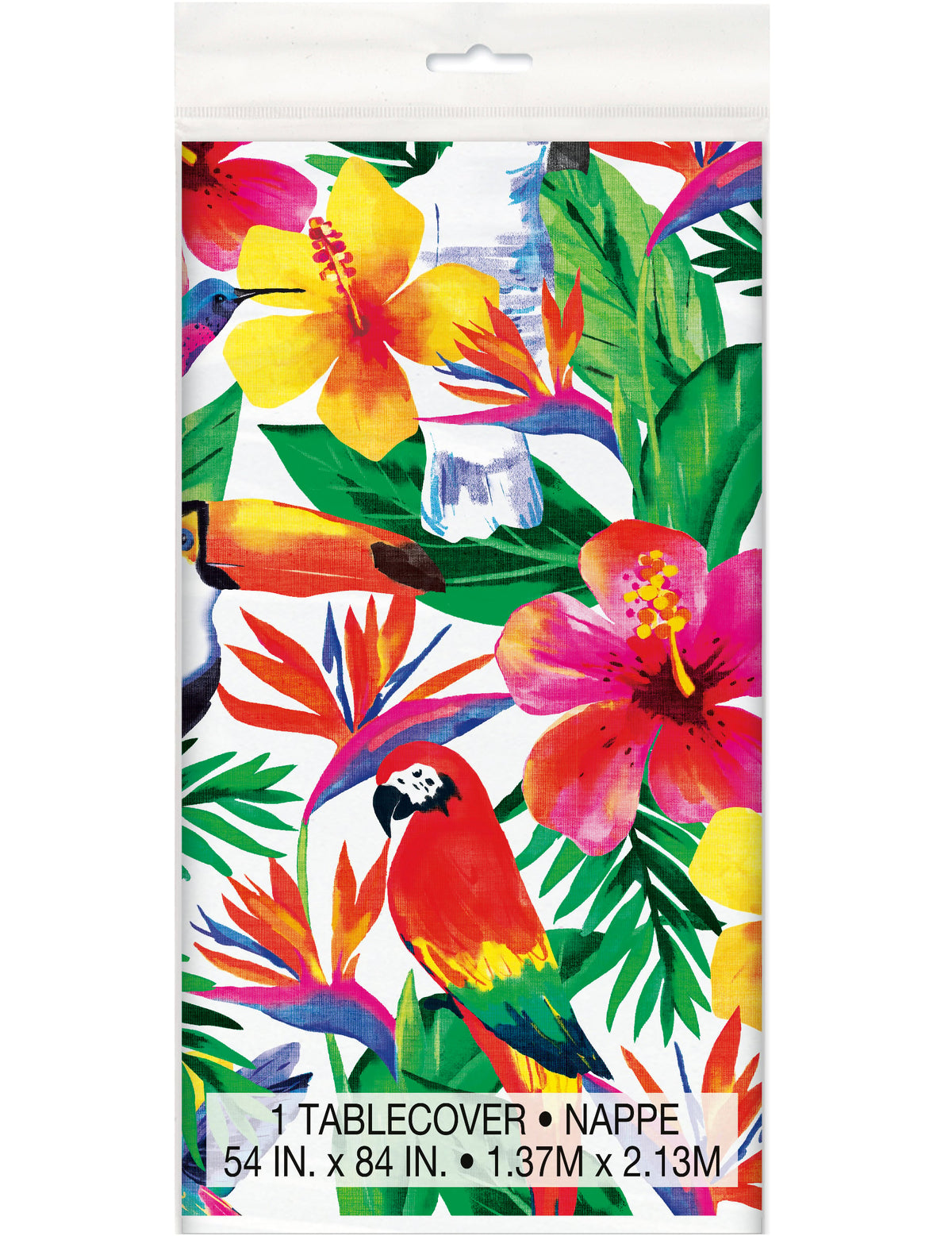 Palm Tropical Luau- muovinen pöytäliina 137 x 213 cm