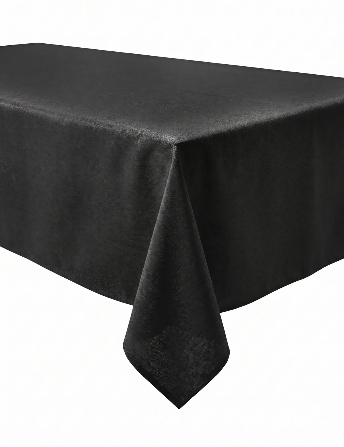 Musta kuitukangaspöytäliina 150 x 300 cm