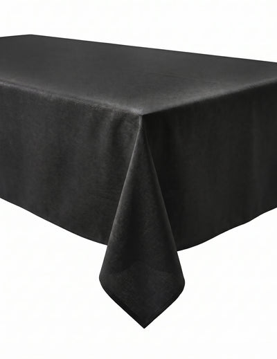 Musta kuitukangaspöytäliina 150 x 300 cm