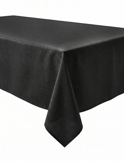 Musta kuitukangaspöytäliina 150 x 300 cm