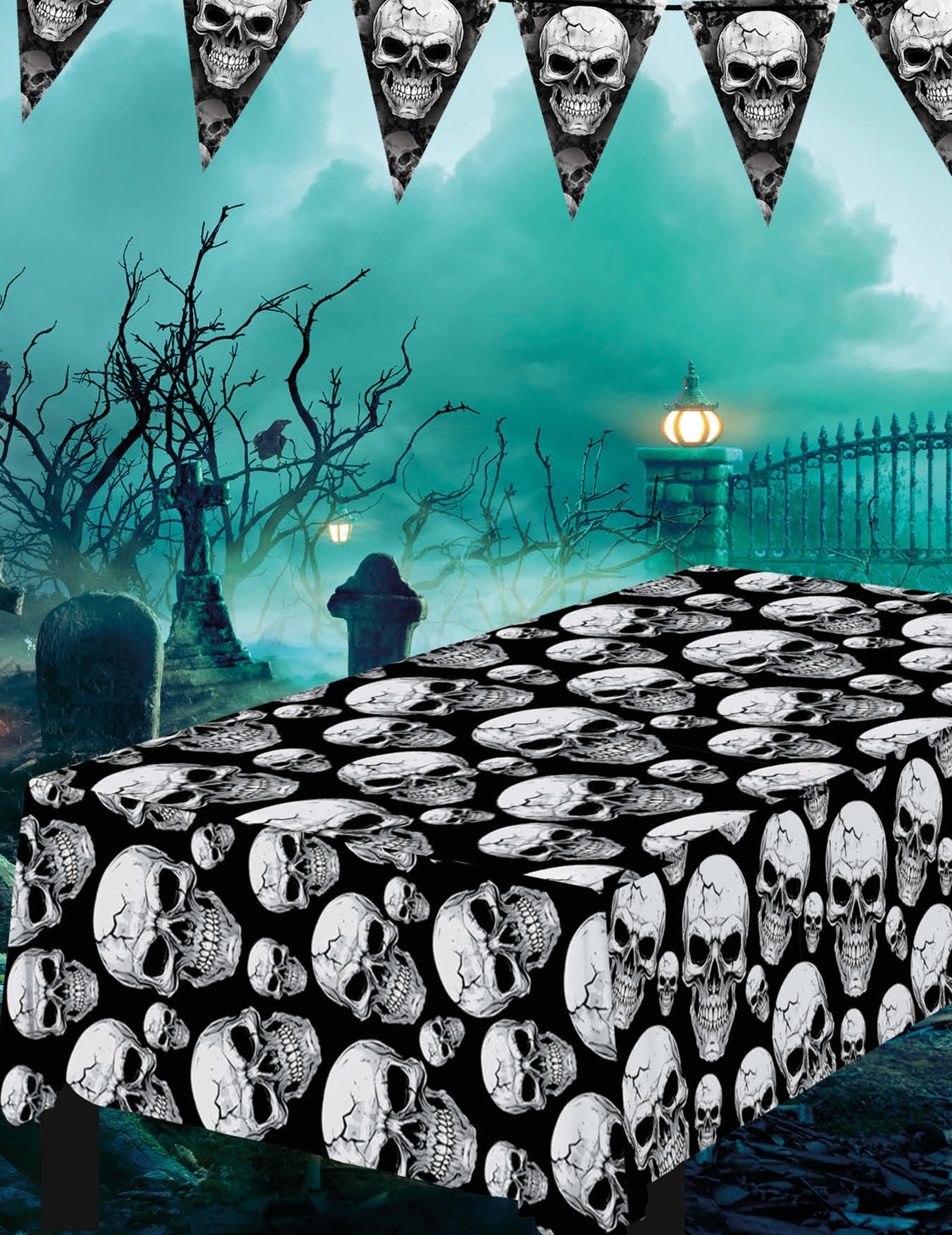Mise en situation de la nappe tête de mort