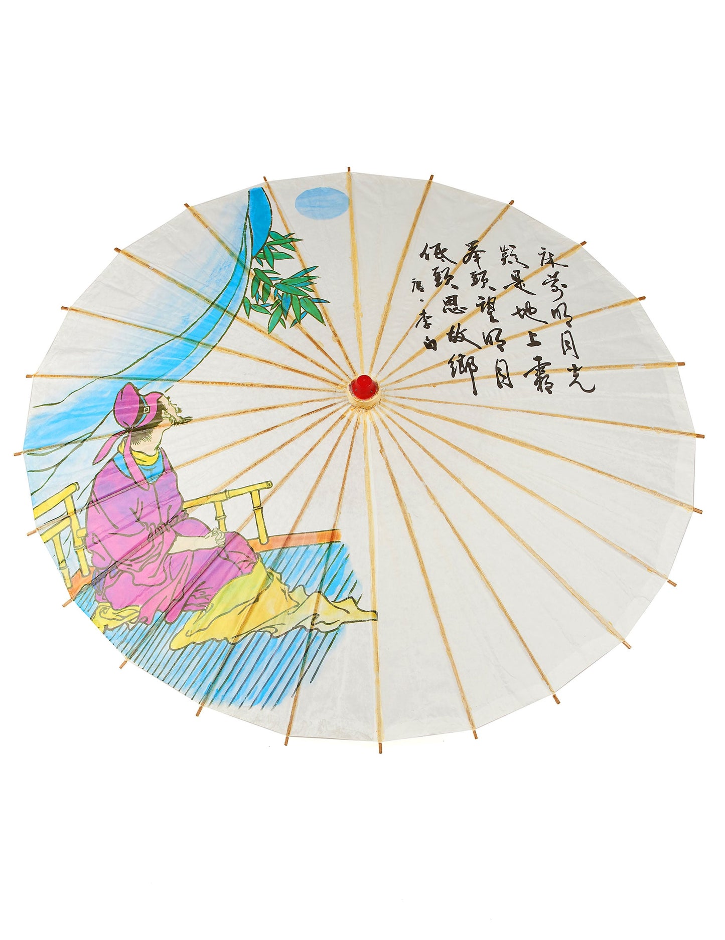 Vue de dessus de l'ombrelle chinoise