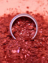Paillettes biodégradables Gravé dans la brique pour adulte rouge brique