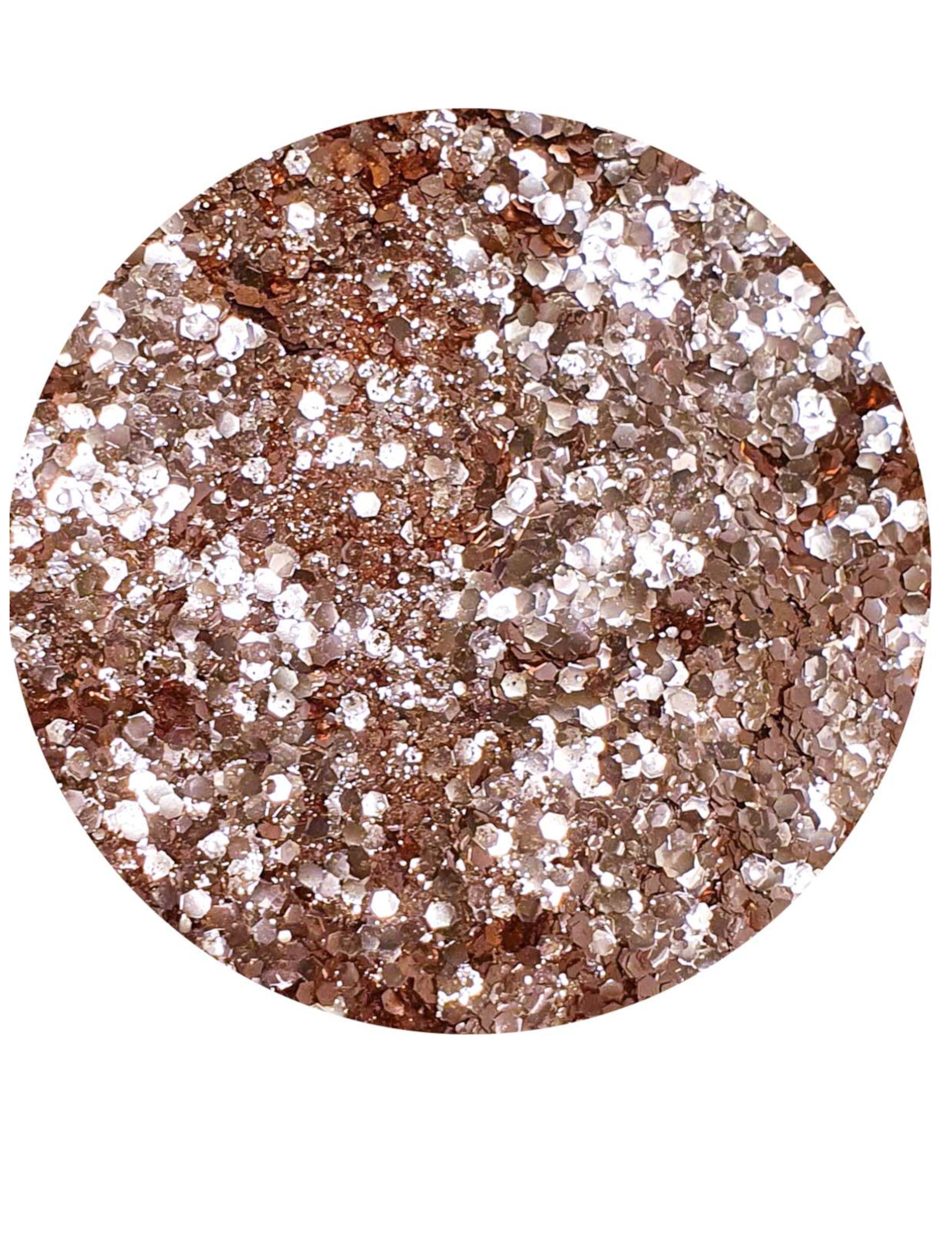 Paillettes biodégradables Tchin Tchin pour maquillage bronze et cuivré