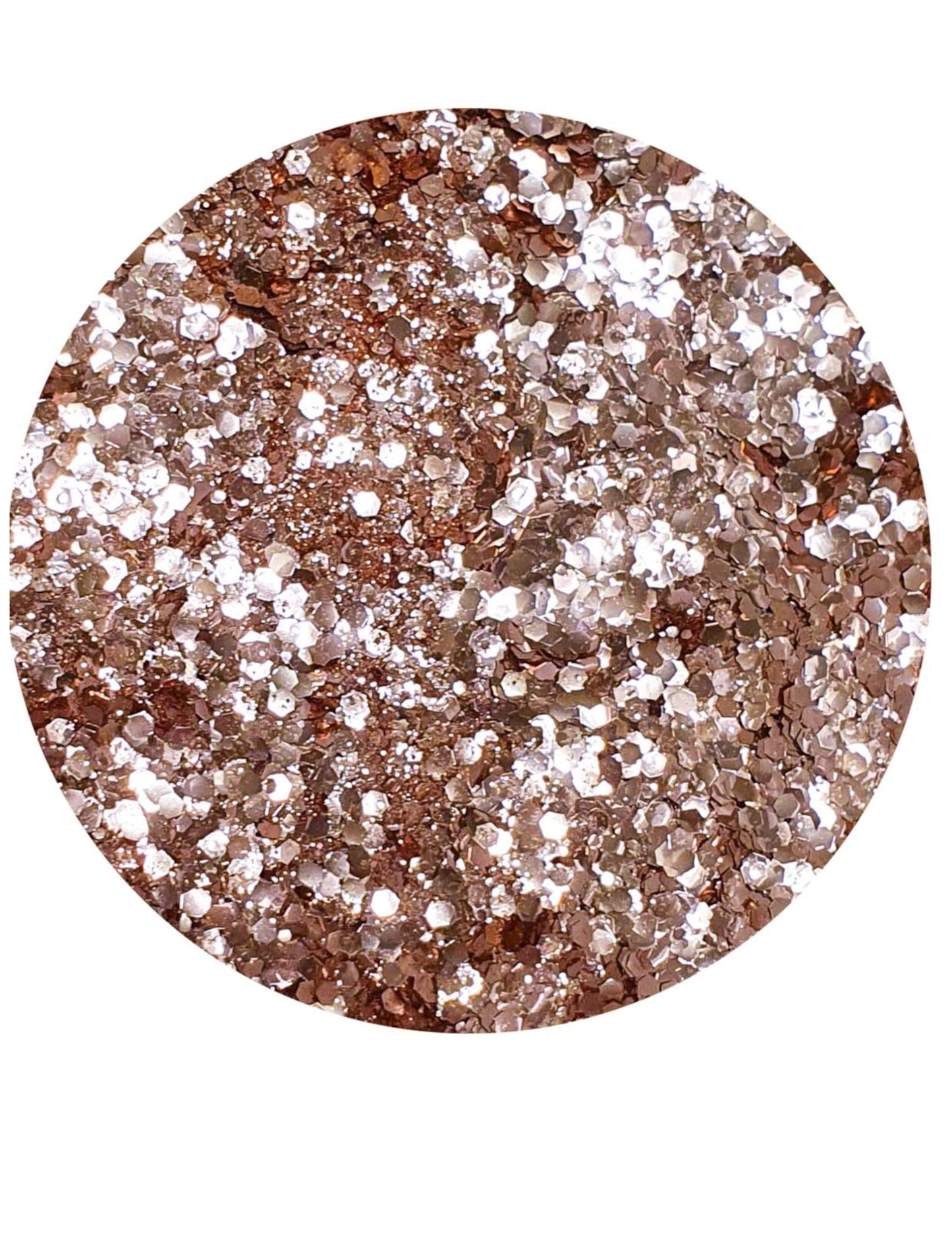 Paillettes biodégradables Tchin Tchin pour maquillage bronze et cuivré