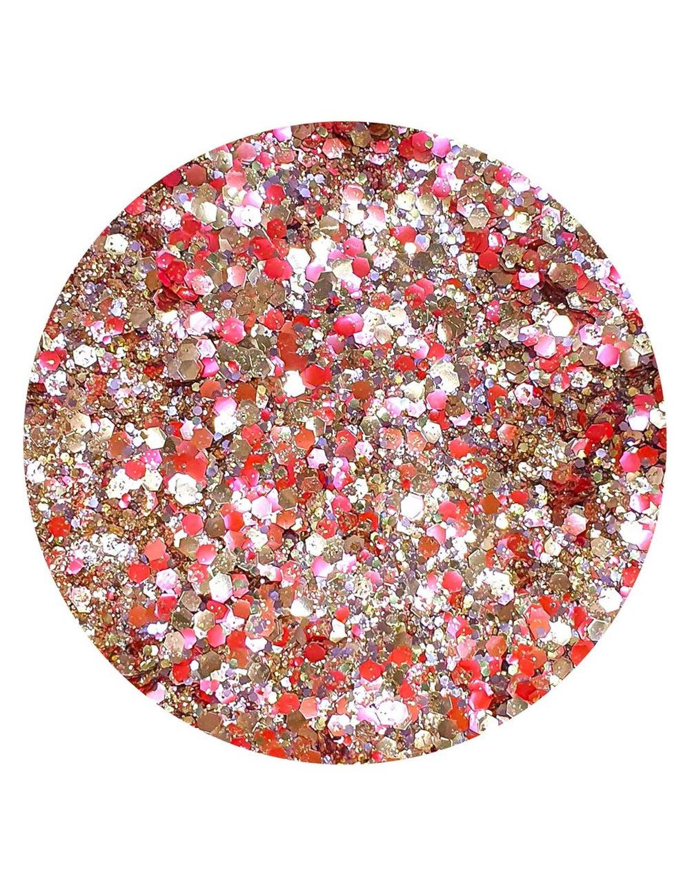 Paillettes biodégradables Vegas bébé pour adulte et enfant mélange rouge rose et doré