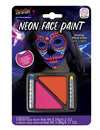 Palette de maquillage néon pour adulte rose et orange fluorescente