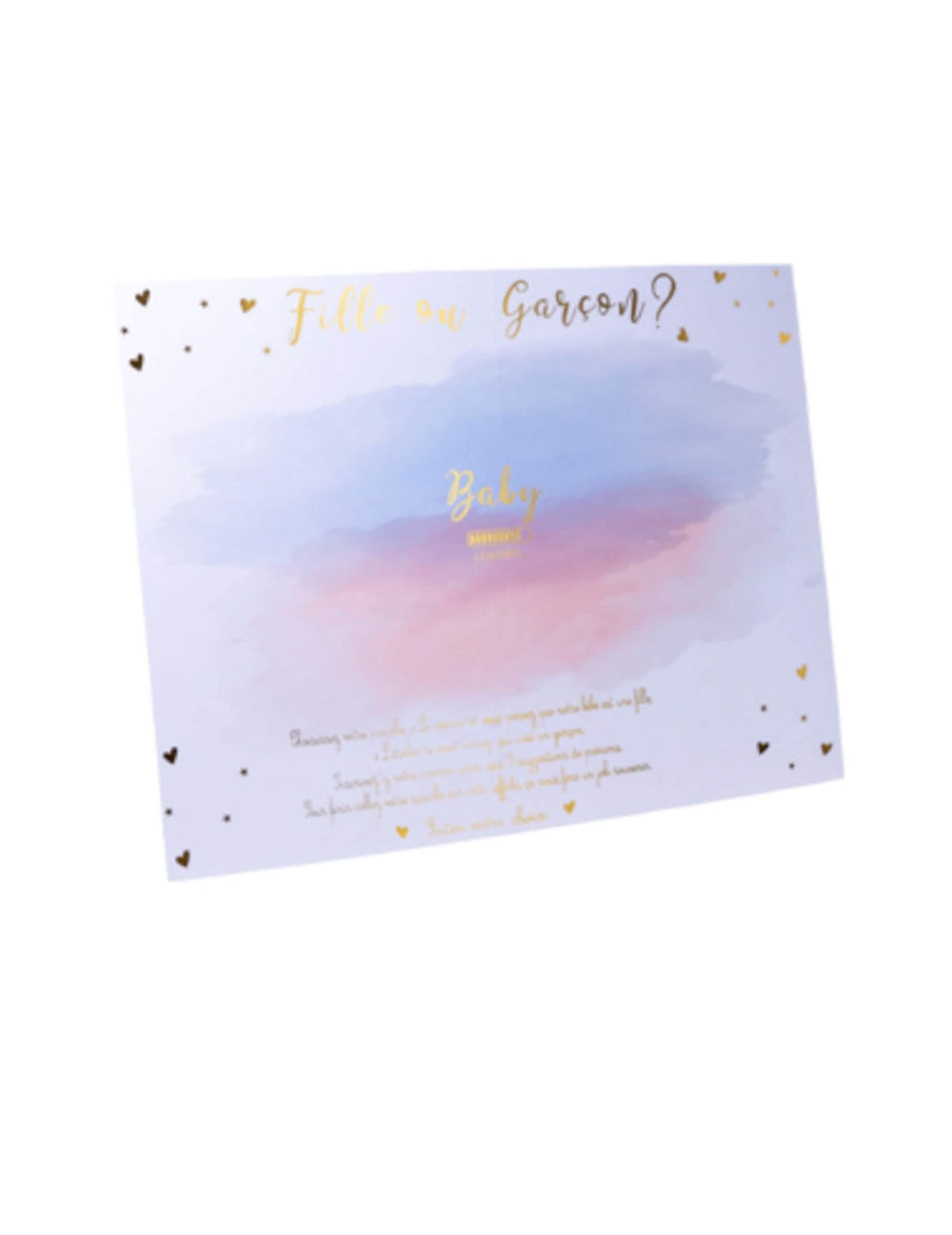 Panneau jeu fille ou garçon pour gender reveal party rose et bleu avec stickers