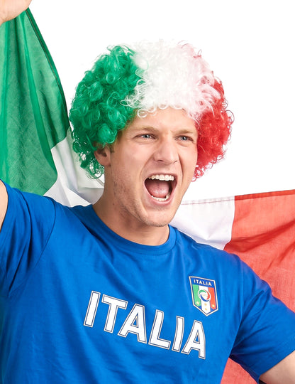 Afroperuukki Italian lipun väreissä