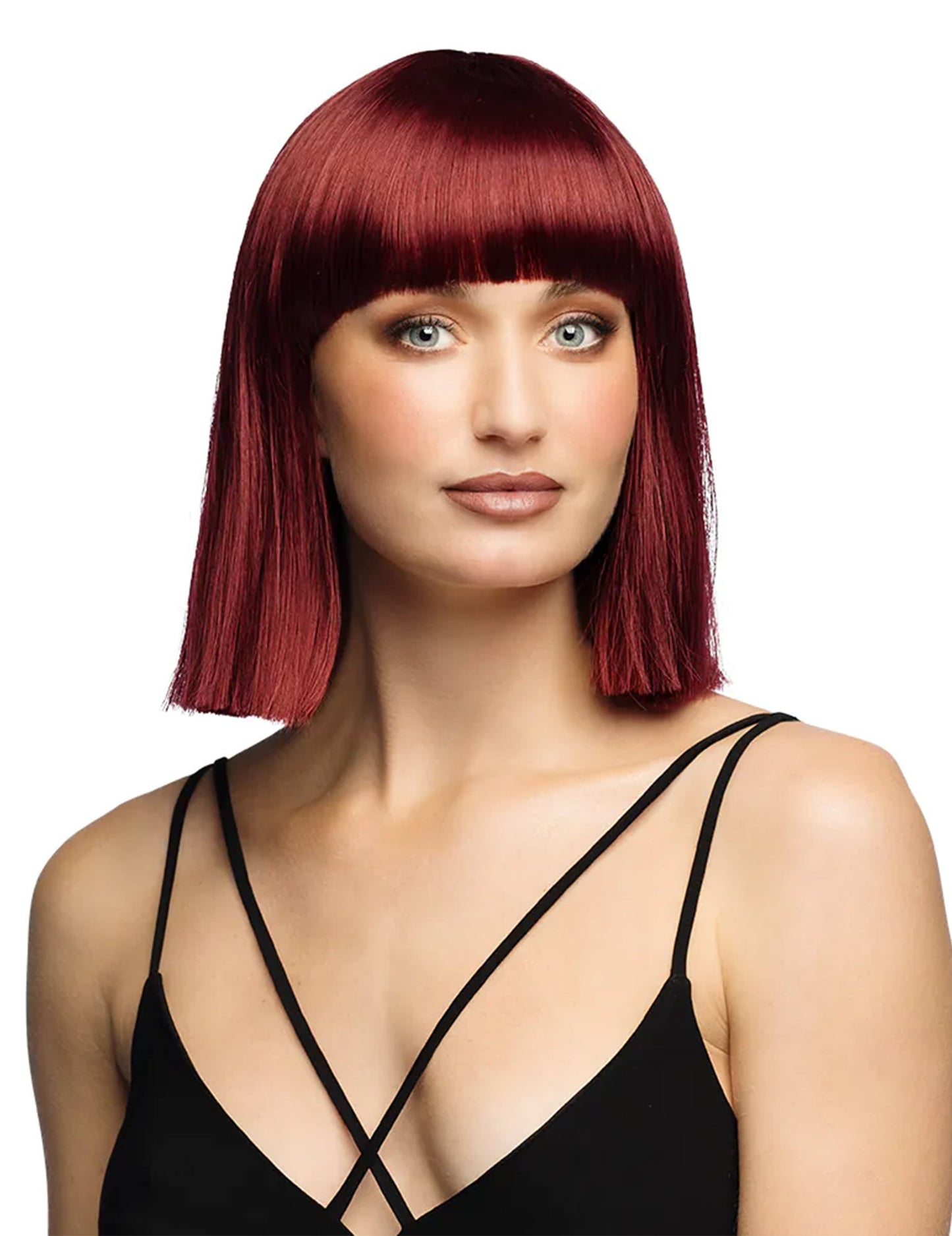 Perruque coiffable carrée auburn luxe femme