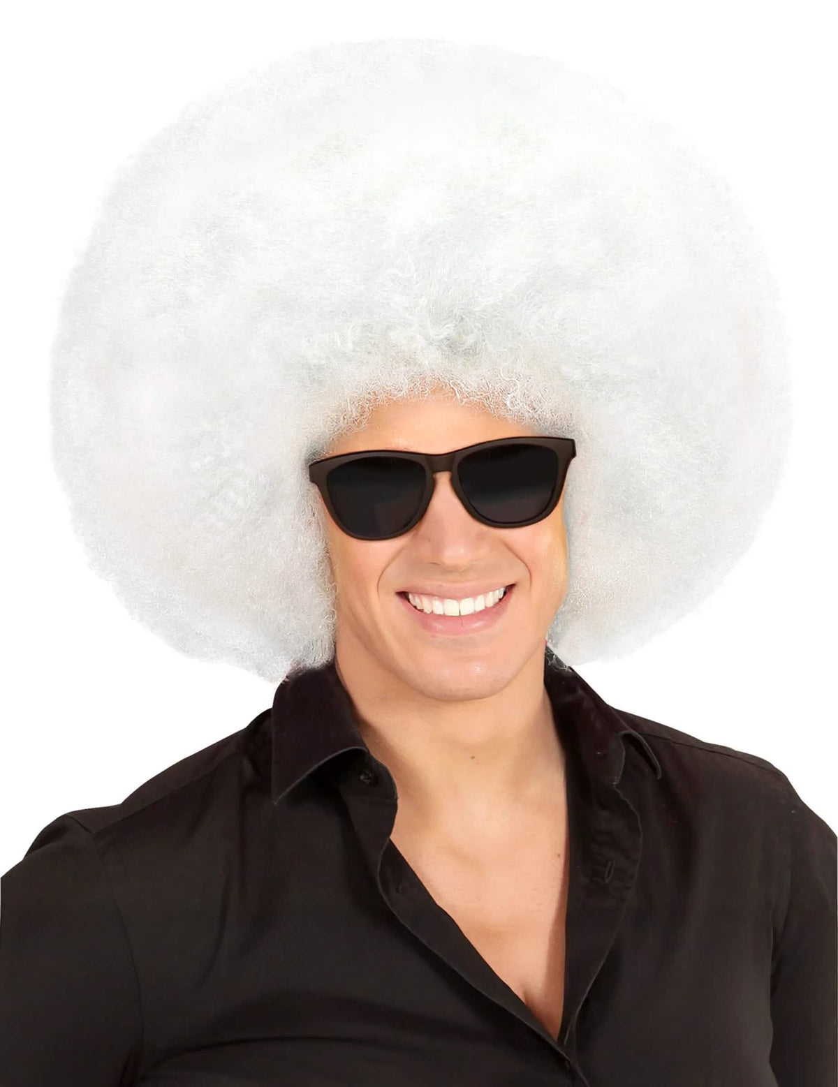 Vue de face de la perruque extra volume afro