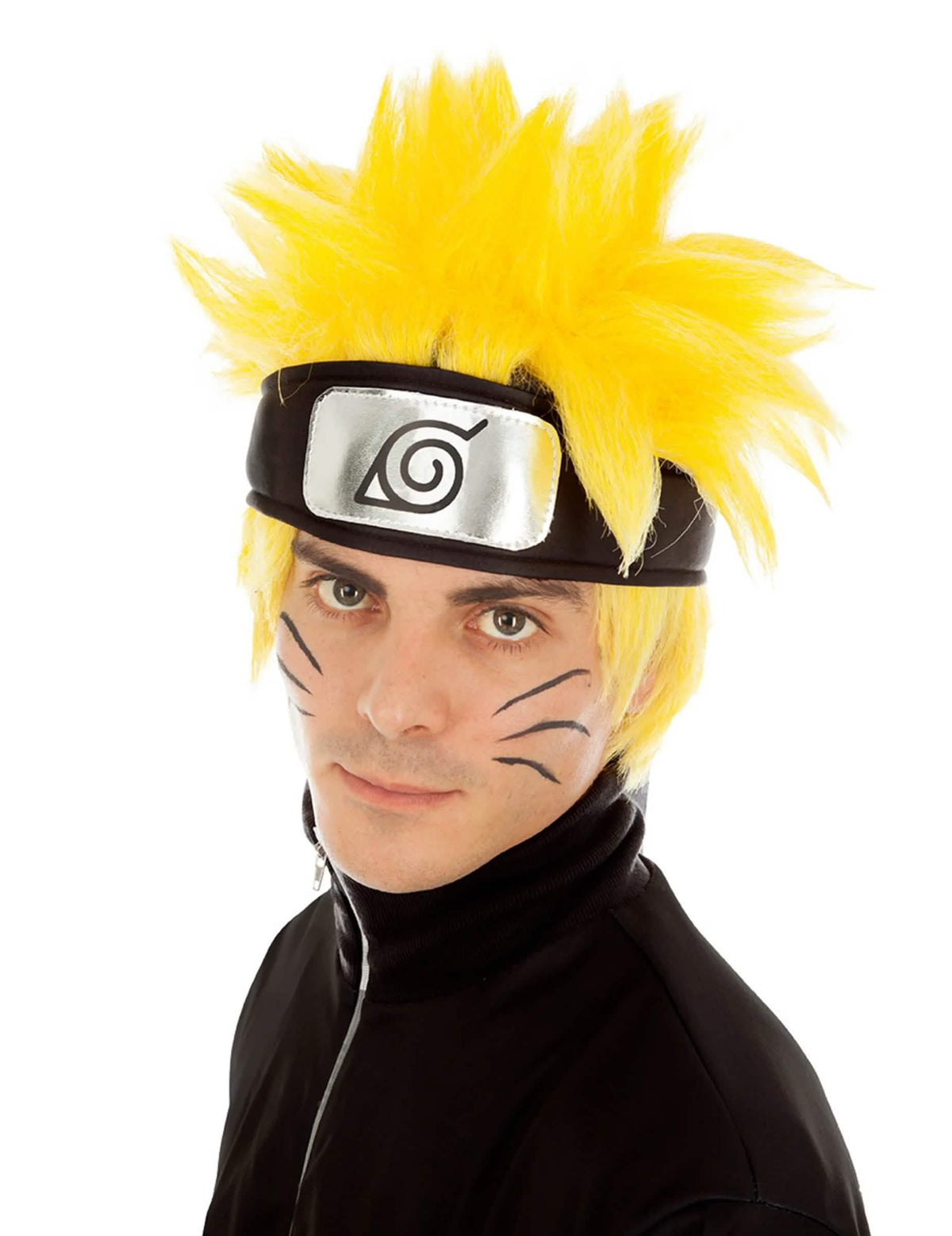 Naruto Shippuden -peruukki aikuiset keltainen otsanauhalla
